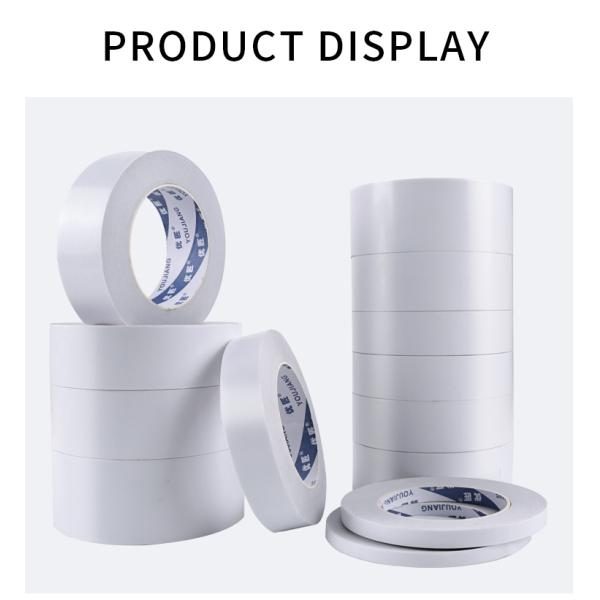 High Viscosity Double Sided Tissue Tape With Transparent Design And Easy Tear Function