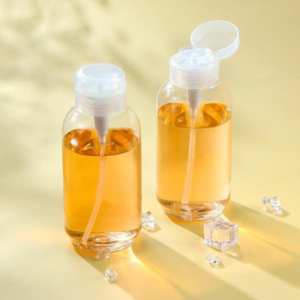 ISO9001 Certified PET Makeup Remover Bottle with Flip Cover and Customized Colors