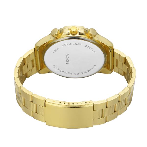 Customized Alloy Quartz Chronograph Watch Stainless Steel Waterproof Quartz Wristwatch