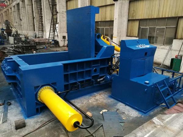 PLC Copper Portable Scrap Metal Balers , Brass Hydraulic Metal Baler