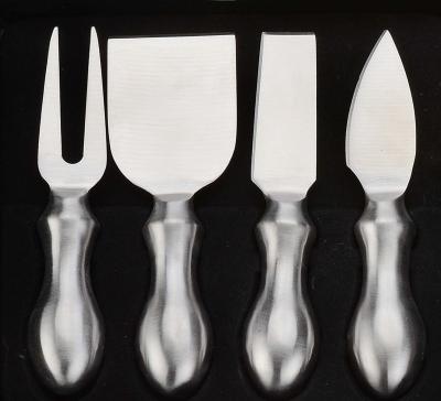 New style Stainless steel 4PCS cheese knives with black box for cheese tools