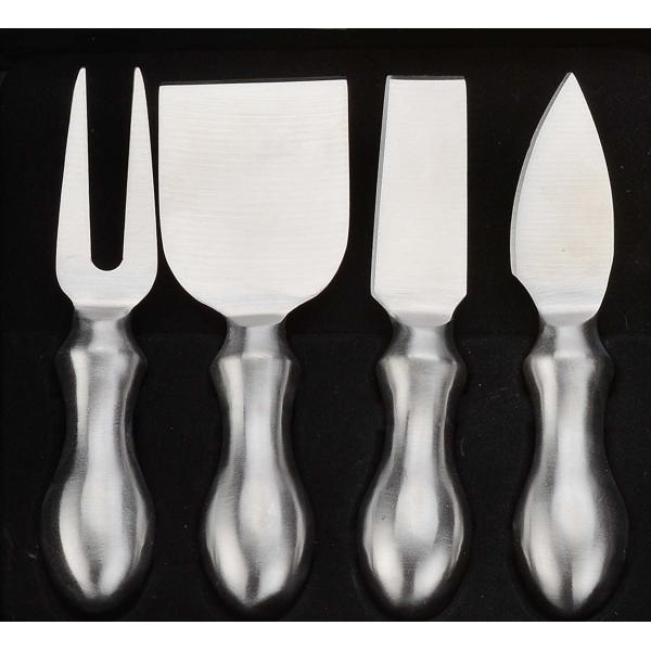 New style Stainless steel 4PCS cheese knives with black box for cheese tools