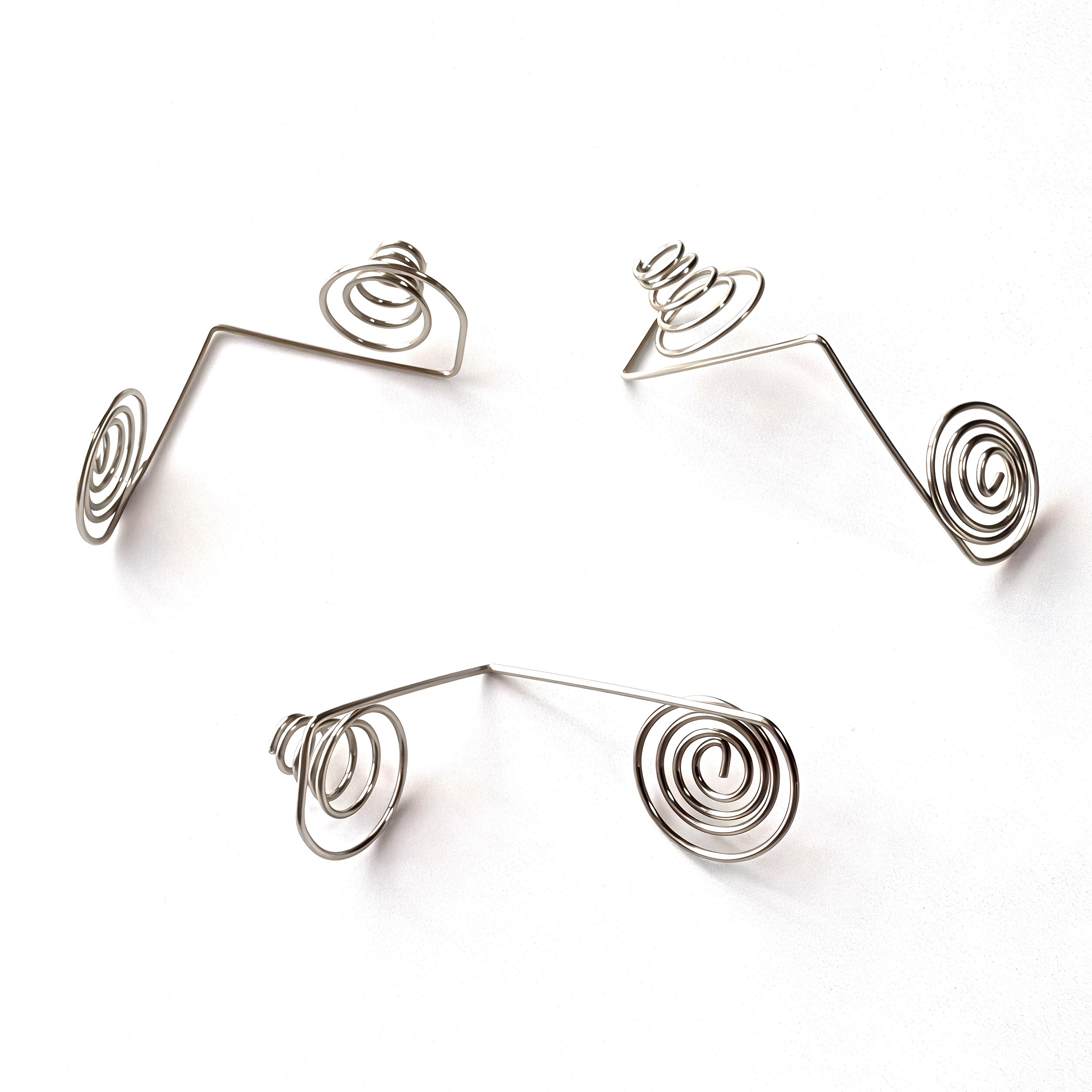 Custom Dual Coil Stainless Steel Battery Conductive Contact Spring Wire Forming Electronic Spring Manufacturer
