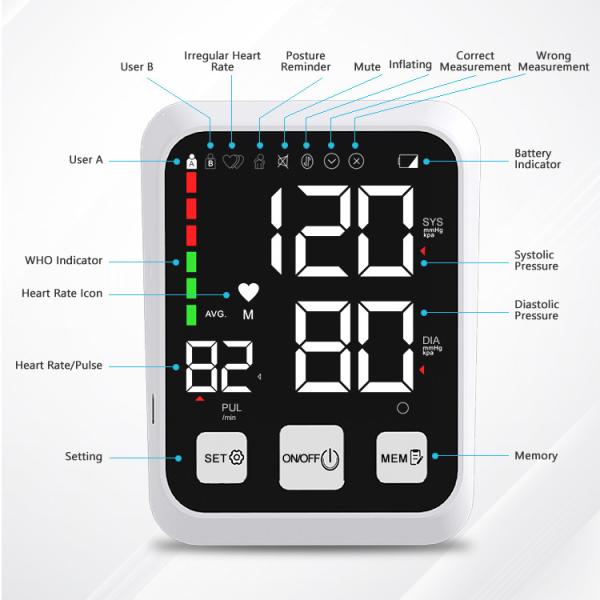 Digital Sphygmomanometer Manufacturer Greatpeak Upper Arm Electric Tensiometer Bp Machines