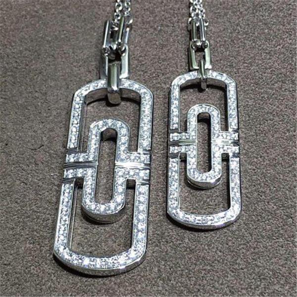 BLuxury jewelry factory high-qualit Parentesi necklace, 18K gold material, decorated with full diamond. Length 50-70 cm.