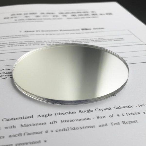 Customized Angle Direction Single Crystal Substrates with Maximum Size of 4 Inch Diameter and Test Report Provided