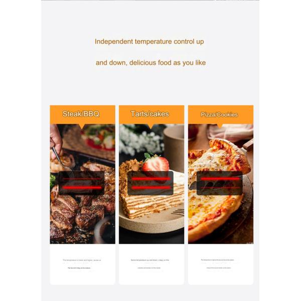 Up and Down Temperature Control Electric Oven for Baking Bread Pizza Meat Baguette