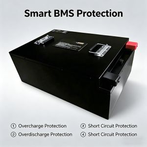 72V 125Ah LiFePO4 Battery Pack with 1500 Cycles and Industrial-Grade Smart BMS for Electric Bicycles and Scooters