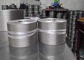 Silvery Flexible Aluminum Wire Mesh Belt For Plastic Extruder Industry
