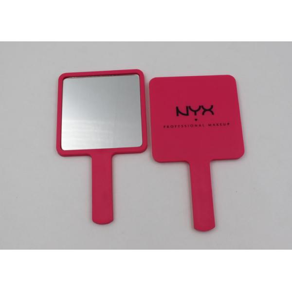 Beauty Salon Square Makeup Mirror With Handle / Folding Cosmetic Mirror