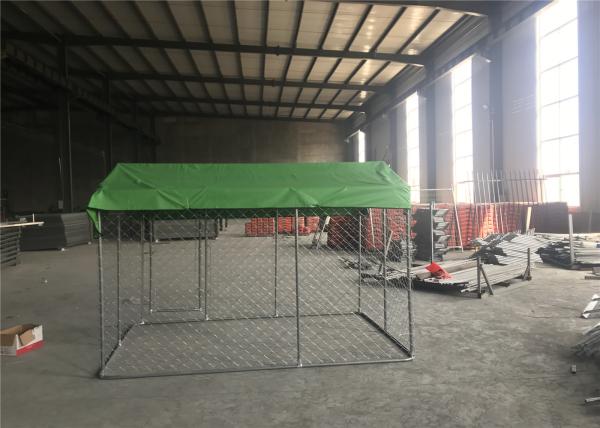 Large outdoor galvanized cheap chain link dog kennel 7.5x13x6ft(2.3x4x1.8m) 2.3mm wire diameter