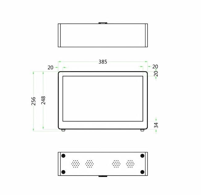 AI Holographic Display Cabinets 15.6 Inch Transparent LCD Touch Showcase Interactive Video