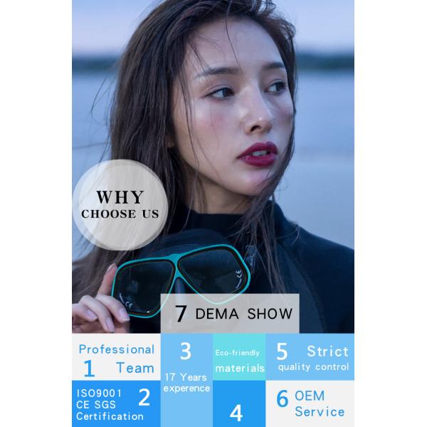 Rubber Diving Prescription Mask Snorkel Goggles Set ROHS Certified