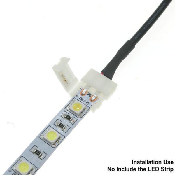 3528/5050 LED Strip 2Pin Female Plug Connector DC Cable with Tinned Copper and PVC