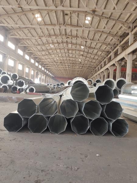 30FT HDG Steel Tubular Electrical Power Pole For Philippine Distribution Line