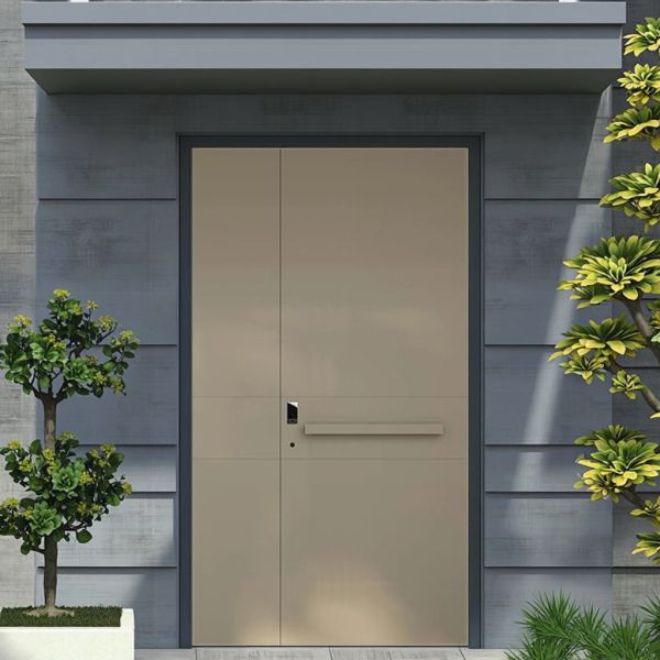 Modern Composite Polymer Steel Door For House Entry Durable Exterior
