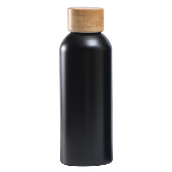 Insulated 500ml Bamboo Lid Stainless Steel Metal Water Bottle Keeping Drink Hot Cold 6-12hrs