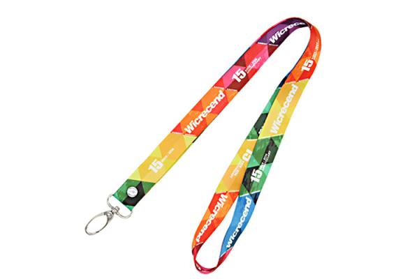 Light Weight Custom Cotton Lanyards Screen Printing Logos Premium Raw Polyesters