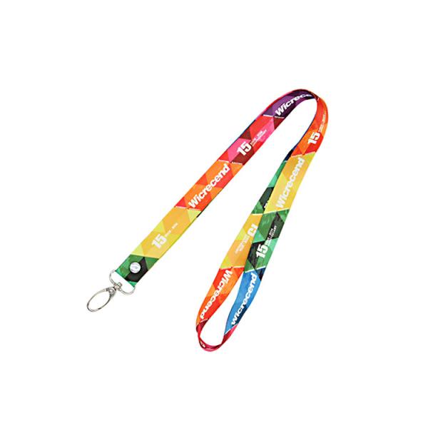 Screen Printing Polyester ID Card Holder Lanyard Vivid 3D Effect Free Samples