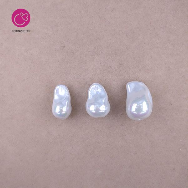 White South Sea Shell Beads Fashion Jewelry Diy Making Baroque Shell Beads Different Size 10-15mm