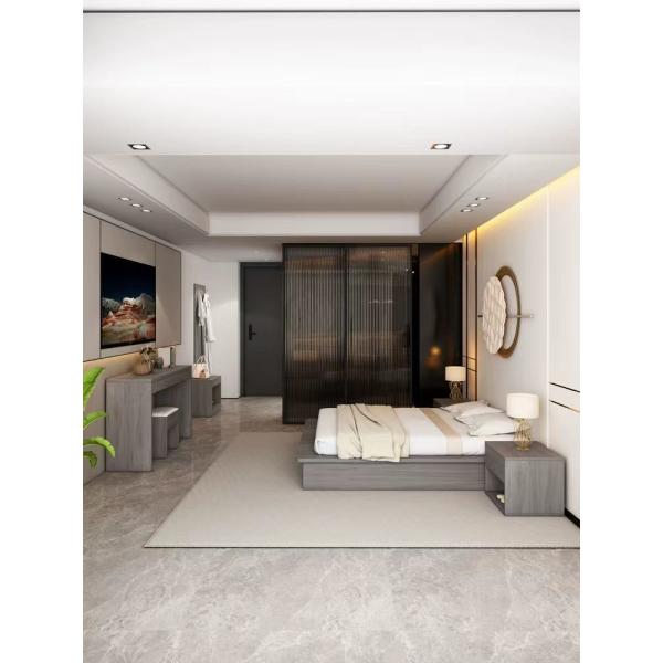 Modern Star Hotel Bedroom Wooden Furniture Finish Customization Project
