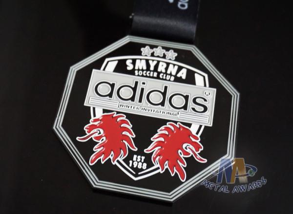 Metal Material Custom Sports Medals Personalized Medallions With Adidas Logo