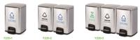 la cocina 30L bote de basura cubo de basura de acero inoxidable rectangular del pedal