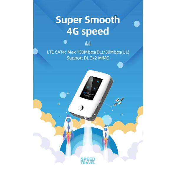 маршрутизатор кармана 5000mAh 4G беспроводной с болезненным портом Lan RJ45