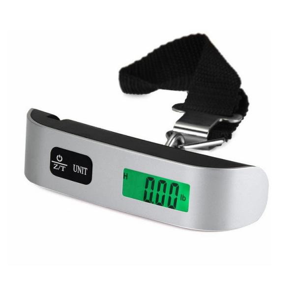 Travel Essential 50KG/110LB Electronic Travel Hanging Scale Simplicity Style Battery Powered Division 10G