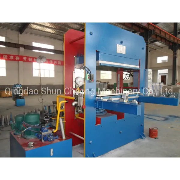Hydraulic Rubber Vulcanizing Press Machine with Automatic Pull-Push Device PLC Control and Customizable Plate Size