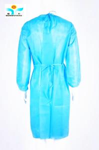 Work Protection Hospital Yellow PP SMS Disposable Isolation Gowns With CE