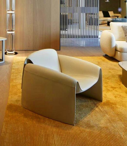 New Design Leather Chair Customized Leisure Lounge Chair Living Room Chairs