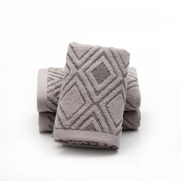 Home Spa 35*75 Size Luxury Embroidered Striped Pattern Bath Towel Set for Hotel Towels
