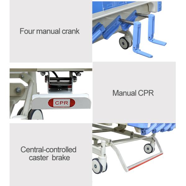 5 Function Hospital Critical Care Beds , Semi Fowler ICU Patient Beds