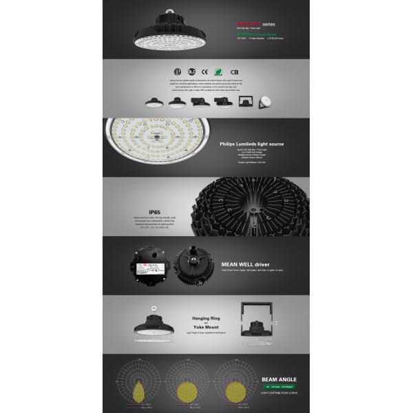 Outdoor Industrial 150W Die Casting Housing LED UFO High Bay 5 Years Warranty