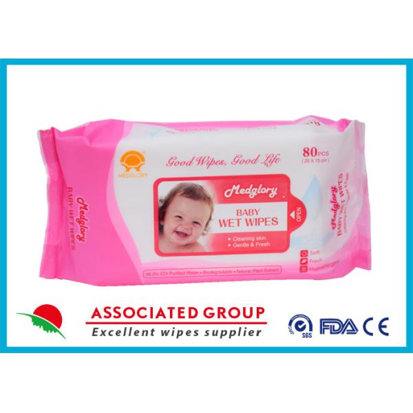 EDI очистил воду Biodegradable младенец обтирает, влажная ткань обтирает естественную выдержку завода