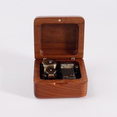 Black walnut wooden music box Castle in the Sky ornaments crafts gifts gifts wood OEM wooden products custom