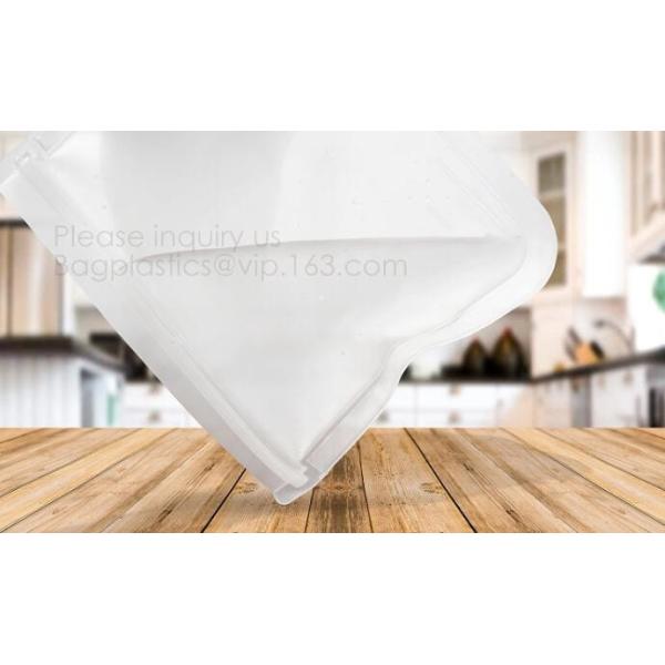 Reusable Silicone Food Storage Bag Washable Silicone Fresh Bag for Fruits Vegetables Meat Preservation bagplastics bagea