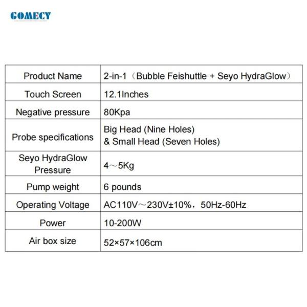 Gomecy Vertical Bubble Feishuttle Equipo de belleza para desintoxicación profesional de la piel