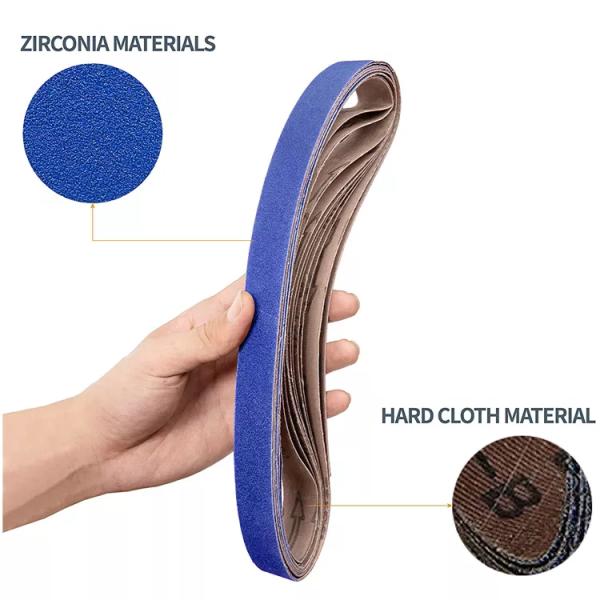 Sandpaper rolls 2 X 72 Inch Metal Grinding Zirconia Sanding Belts Polyester Backing Abrasive Cloth Sanding Belts