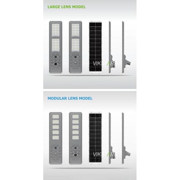 Nouveau lampadaire solaire bidirectionnel IP66 LED Lumière solaire de jardin 600W 900W Tout en un Lampes solaires de paysage
