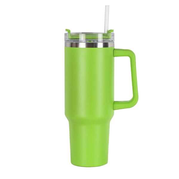 OEM ODM de aço inoxidável 40 oz caneca de viagem com alça e palha