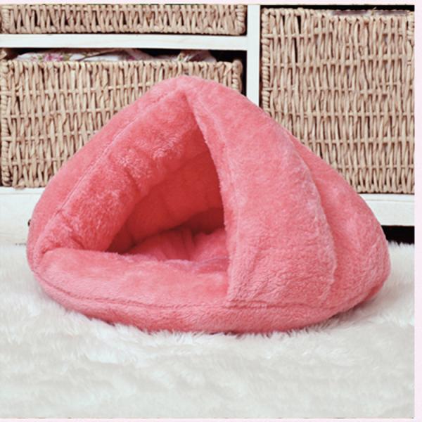 Plush Warm Slippers Shape Cat Snuggle Cave Pet Bed Cushion 40x40cm