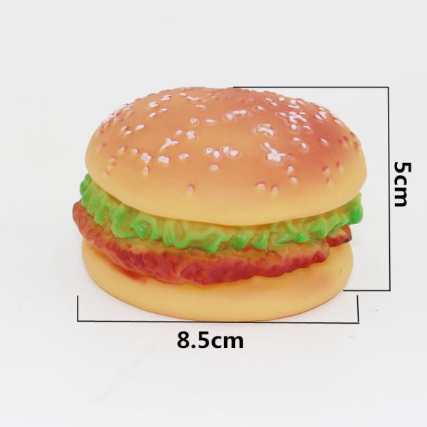 Realistic Squeaky Burger Toy for Pets - Durable Chew Toy for Cats and Dogs - Wholesale Pet Supplies