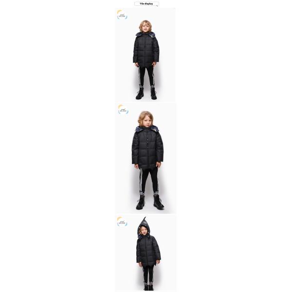 Clothes Shop Design Hooded Fashion Boys Winter Clothing Real Crane Eider Duck Down Jacket