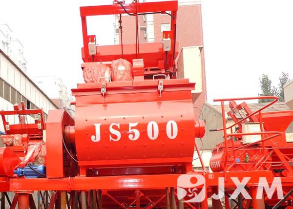 500 Liter Twin Shaft Batch Mixer Stationary Concrete Mixer ISO CE Certification