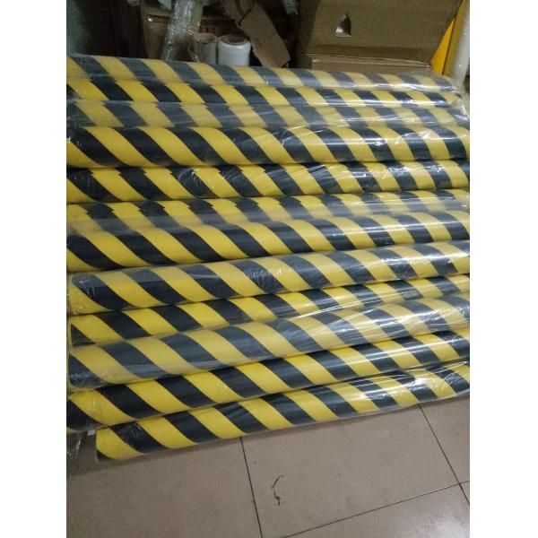 48MM Wide  PVC Black And Yellow Warning Tape Warehouse Floor Zoning Tape