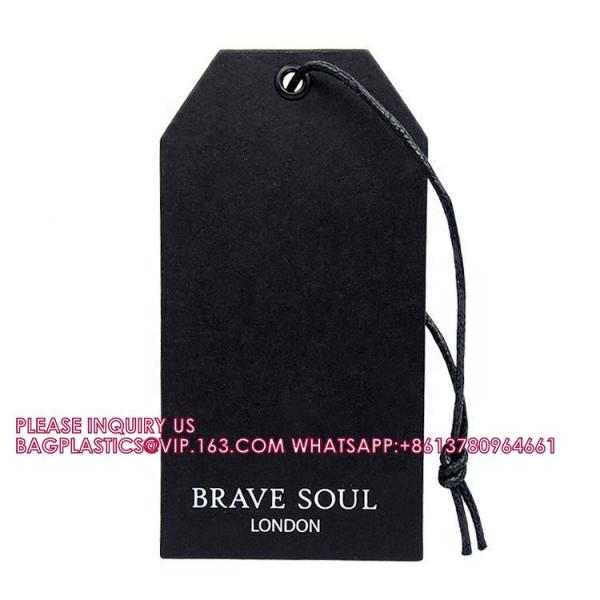 Luxury Recycled Garment Labels Embossed Custom Printing Hang Tags Special Cardboard Clothes Hangtags For Clothing