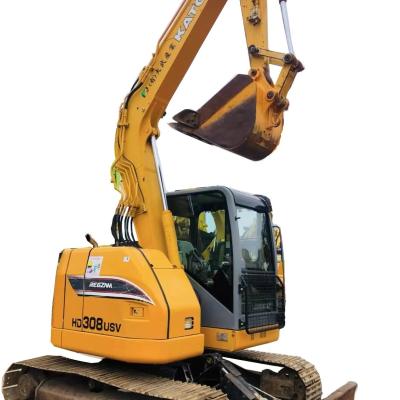 Excavadora Kato 308 de segunda mão com 0-2000 horas de trabalho e baixo peso operacional