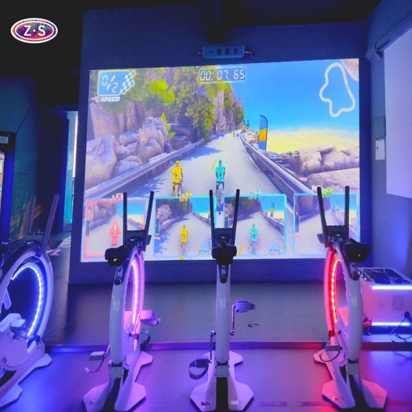 Digital Fitness Experience Interactive Bike Simulator For Community Sports Centers